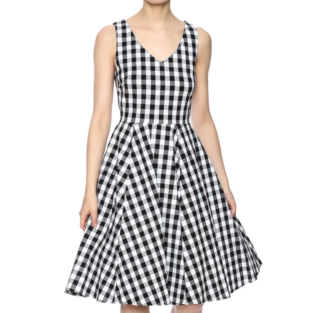 Ixia black and white gingham dress, size small